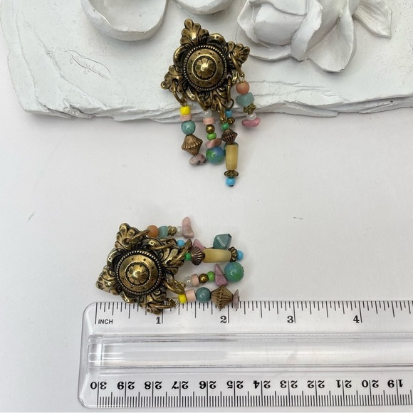 BOHEMIAN Statement Clip On Earrings - Picture 8 of 9